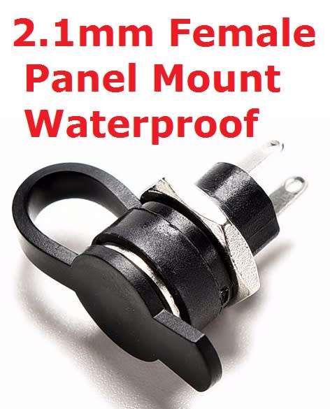 2.1mm Female Panel Mount Waterproof Cap Set **IN STOCK**