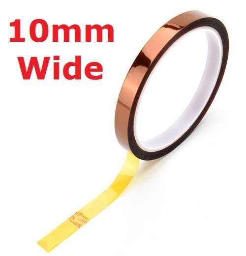 Tape Heat Resistant Polyimide 10mm 30mtr Roll **IN STOCK**