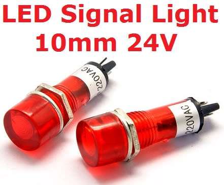 Led Signal Light Red 10mm 24V **IN STOCK**