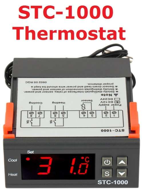 Digital Temperature Controller STC1000 Thermostat 12V **IN STOCK**
