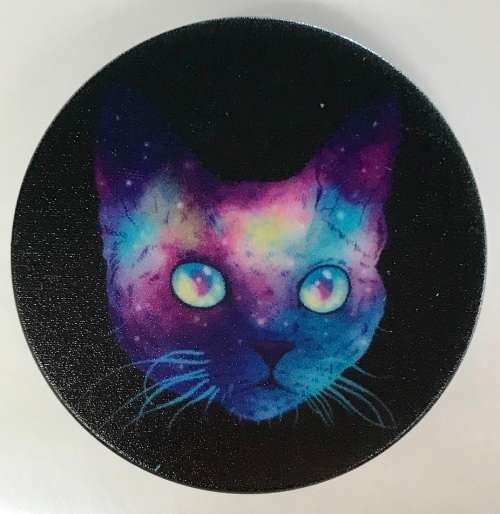 Cell Phone Finger Socket Holder - Galaxy Cat **IN STOCK**