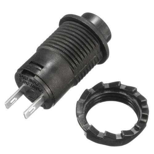 Switch Push Button Latching 12mm Black **IN STOCK**