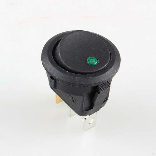 Switch Rocker Button Green Led 12V  **IN STOCK**