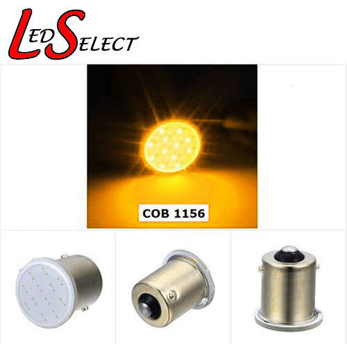 Car LED Yellow/Amber Cob Tail Light 1156 BA15**LOCAL STOCK**