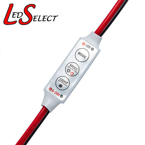 Mini Dimmer Push Button Controller for single colour 12V Led & Strip Light **IN STOCK**