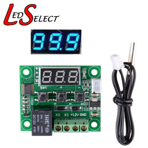 Thermostat Temperature Controller BLUE W1209 12V DC -50 to +110deg **IN STOCK**