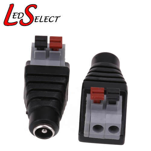 5.5 x 2.1mm Female Push Connector DC Plug **IN STOCK**