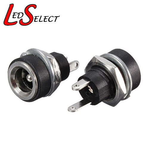 DC Female Power Plug 5.5mm x 2.1mm Panel Mount Connector **LOCAL STOCK**