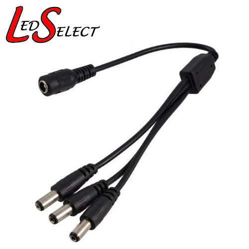 DC Power Plug 5.5mm x 2.1mm Splitter Connector Cable  (1xFe to 3xMale) **LOCAL STOCK**