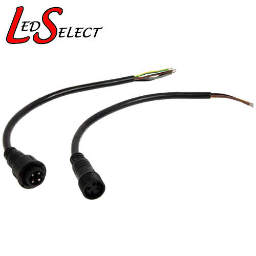 Connector 4-Pin Waterproof Set Black **IN STOCK**