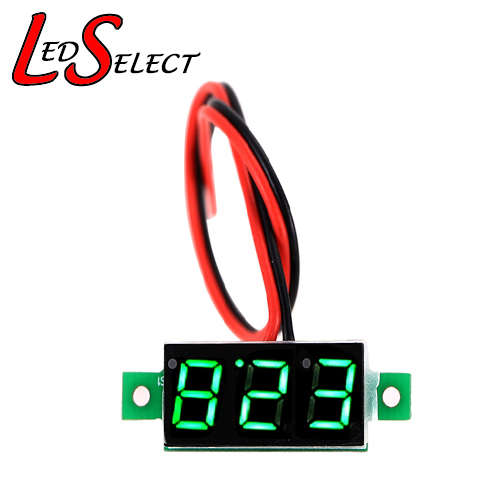 Voltmeter 4.5V-30V Mini Green Colour **IN STOCK**
