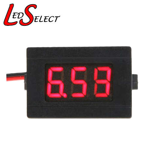 Voltmeter Digital Small Red 4.5-30V DC **IN STOCK**