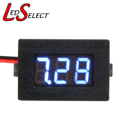 Voltmeter Digital Small Blue 4.5-30V DC **IN STOCK**