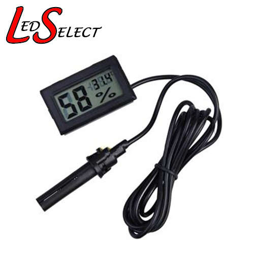 Temperature Thermometer Hygrometer Humidity Meter with Probe Black **IN STOCK**