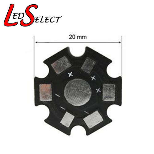 20mm Base Plate 1.5mm Black for 1W, 3W or 5W Leds **LOCAL STOCK**