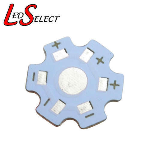Aluminium Base Plate 1.5mm (Star Shape) Circuit Board White for 1W, 3W or 5W Leds **IN STOCK**