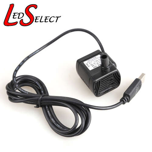 Pump Submersible Black USB 5V 3W 200L/Hr 1.5M Lift **IN STOCK**