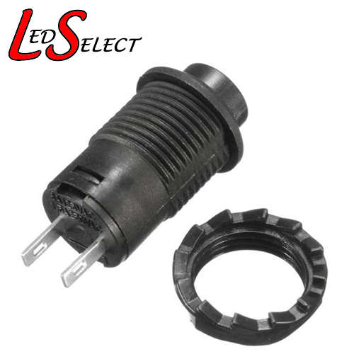 Switch Push Button Latching 12mm Black **IN STOCK**