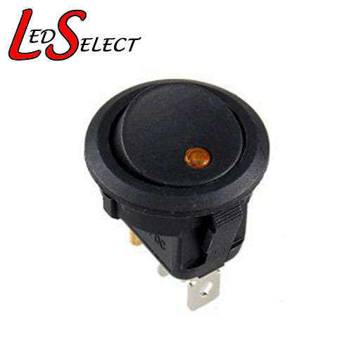 Switch Rocker Button Orange / Amber Illuminated Led 12V  **LOCAL STOCK**