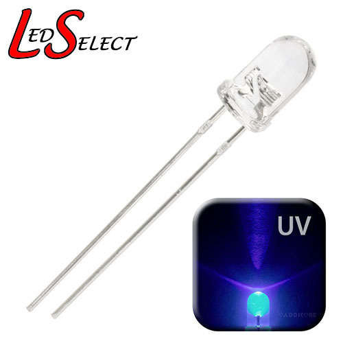 5mm Clear Led UV (Ultra Violet) **IN STOCK**