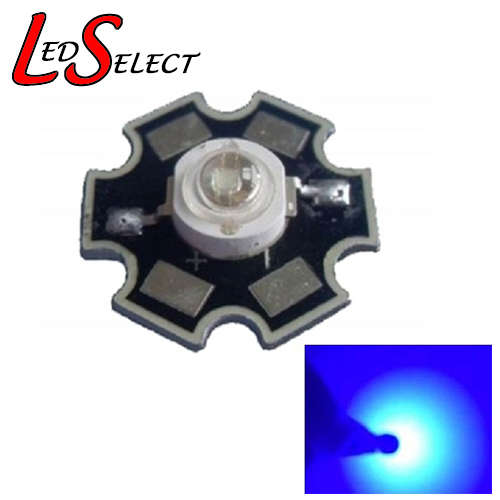 1W Led Blue 460-465nm on Aluminium base **IN STOCK**