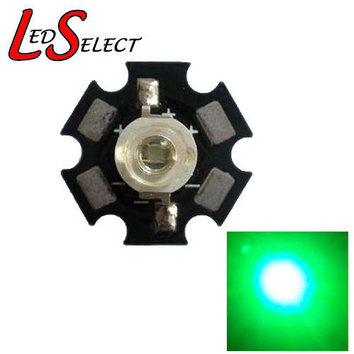 3W Led Green on Aluminium Base **IN STOCK**