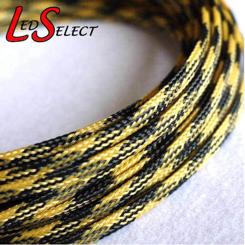 Wire Sleeving 4mm Black + Yellow **LOCAL STOCK**