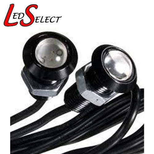 Car Daylight Running Led Lights 3W - Green (Black Body) **IN STOCK**