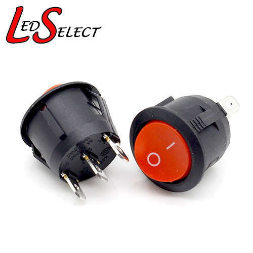 Switch Rocker Red 20mm 3Pin 220V AC **LOCAL STOCK**