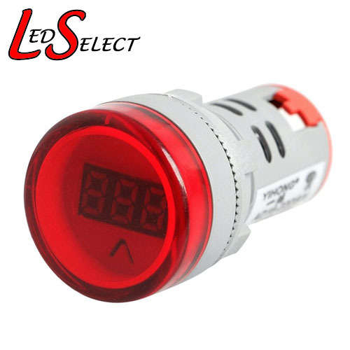 Volt meter Digital Display 22mm 220V AC (60-500V) Red **IN STOCK**