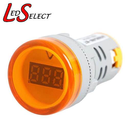 Volt meter Digital Display 22mm 220V AC (60-500V) Yellow **IN STOCK**