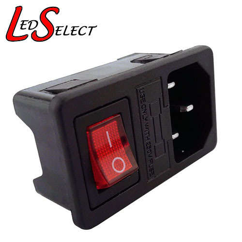 Power Socket with Switch Rectangle Clip in 250V 10A **LOCAL STOCK**