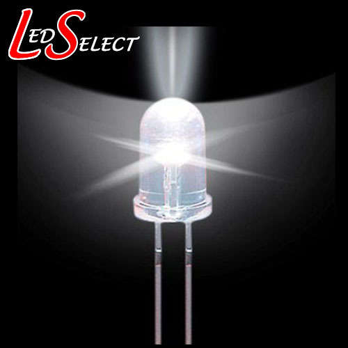 5mm Led White Flashing Alarm light (Flashes on-off by itself) **IN STOCK**