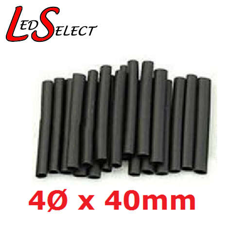 Heat Shrink 4mm Diameter 40mm Long Black **LOCAL STOCK**