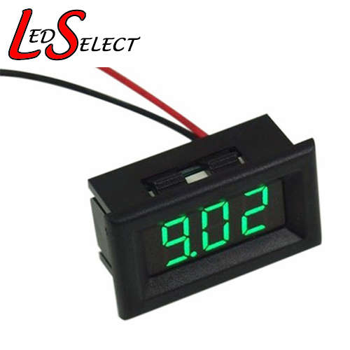 Voltmeter Digital Small Mini Green 4.5-30V DC **IN STOCK**
