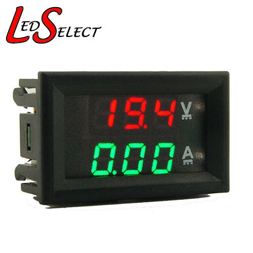 Voltage Voltmeter & Ampere Ammeter DC 0-100V/ 0-10A  (Red /Green) **IN STOCK**