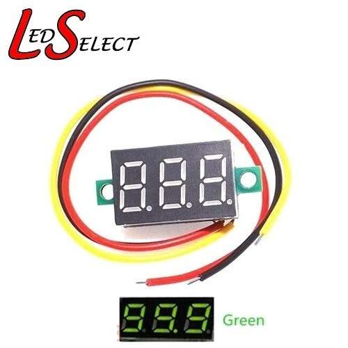 Voltmeter 0-100V 3 Wire Green Colour **LOCAL STOCK**