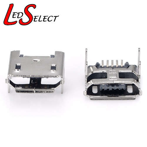 Connector Micro USB Female 4 Legs Straight Insert PCB **LOCAL STOCK**