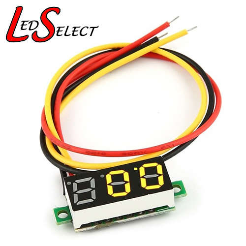 Voltmeter 0-100V 3 Wire Yellow Colour **LOCAL STOCK**