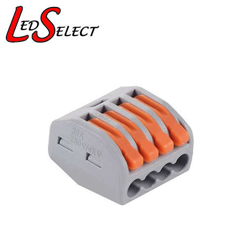 Connector Wago Wire 4 Lever for 0.08mm to 4mm wire **LOCAL STOCK**