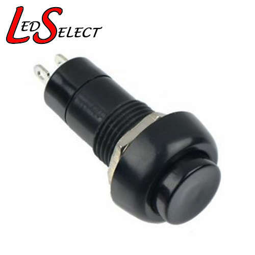 Switch Push Button Latching Self Locking 12mm Black **LOCAL STOCK**