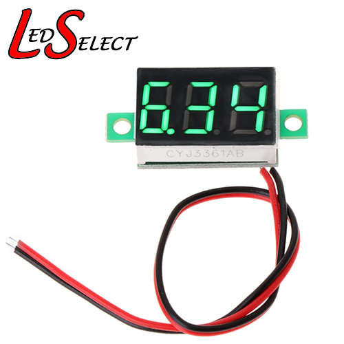 Voltmeter 4.5V-30V Mini Green Colour **LOCAL STOCK**