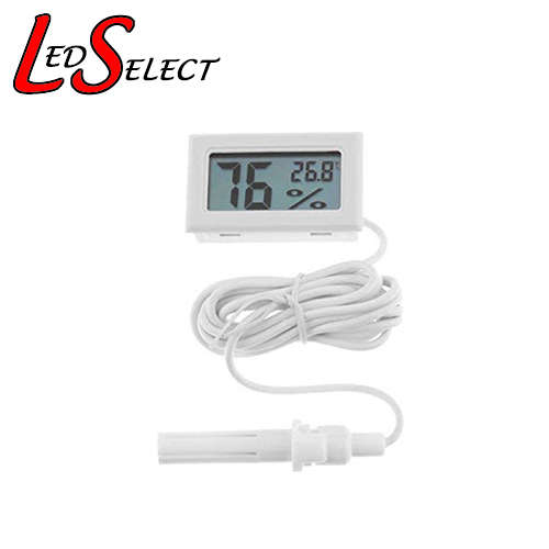 Temperature Thermometer Hygrometer Humidity Meter with Probe White **LOCAL STOCK**