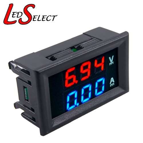 Voltage Voltmeter Ammeter DC 0-100V/ 0-10A  (Red /Blue) **LOCAL STOCK**