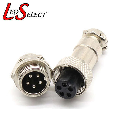 Aviation Connector 12mm 5Pin DC Plug Panel Mount **LOCAL STOCK**