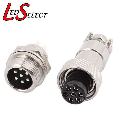 Aviation Connector 12mm 7Pin DC Plug Panel Mount **LOCAL STOCK**