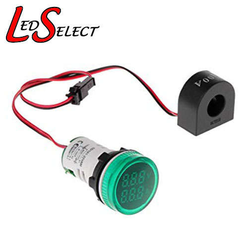 Voltmeter Ammeter AC 220V 100A 22mm 3 Digit Display **LOCAL STOCK**