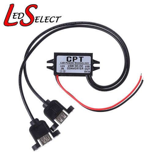 Battery Charger Car Box 12V to 5V 3A Twin USB Panel **LOCAL STOCK**