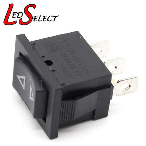Switch Rocker Momentary Spring Loaded Button 3 PIN Black 250V 6A On-Off-On **LOCAL STOCK**
