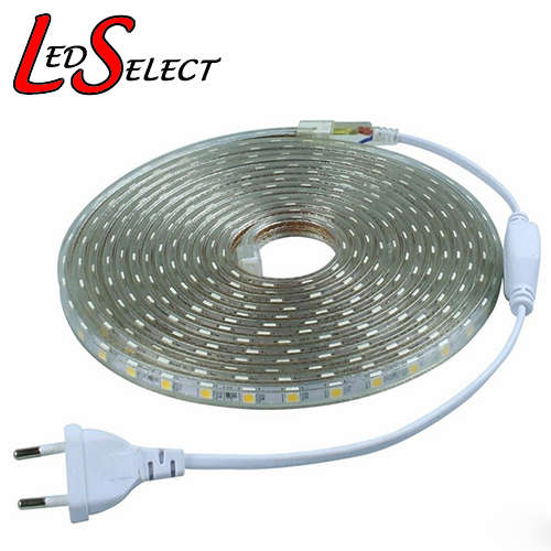 5mtr Led Strip 220V Cool White 14mm wide High Quality 5050 60 Led p/mtr **LOCAL STOCK**